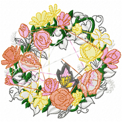 Flowers Embroidery Design 2